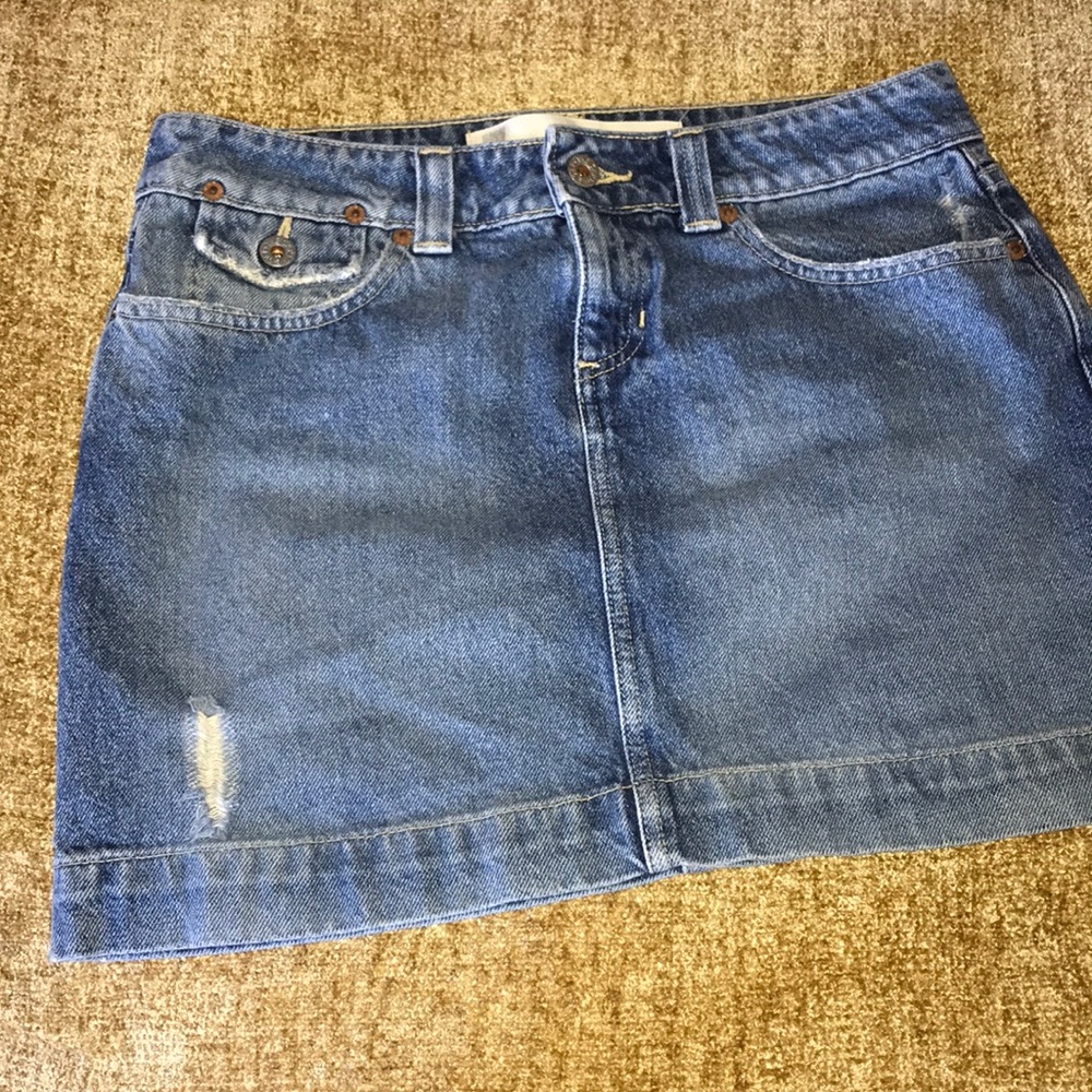Gap jean mini skirt